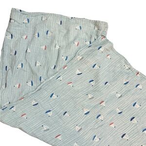Aden & anais Soft Pale Blue 100% Cotton Baby‎ Swaddle Blanket Sailboat Patterned